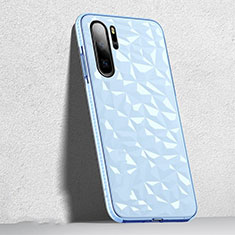 Custodia Silicone Trasparente Ultra Sottile Cover Morbida S05 per Huawei P30 Pro Cielo Blu