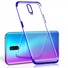 Custodia Silicone Trasparente Ultra Sottile Cover Morbida S06 per Oppo RX17 Pro Blu