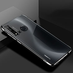 Custodia Silicone Trasparente Ultra Sottile Cover Morbida S07 per Huawei Nova 5i Nero