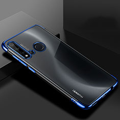 Custodia Silicone Trasparente Ultra Sottile Cover Morbida S07 per Huawei P20 Lite (2019) Blu