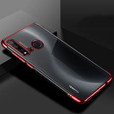 Custodia Silicone Trasparente Ultra Sottile Cover Morbida S07 per Huawei P20 Lite (2019) Rosso