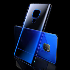 Custodia Silicone Trasparente Ultra Sottile Cover Morbida S08 per Huawei Mate 20 X 5G Blu