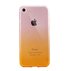 Custodia Silicone Trasparente Ultra Sottile Cover Morbida Sfumato G01 per Apple iPhone SE (2020) Giallo