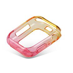 Custodia Silicone Trasparente Ultra Sottile Cover Morbida Sfumato G01 per Apple iWatch 5 40mm Rosa