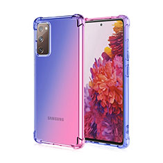 Custodia Silicone Trasparente Ultra Sottile Cover Morbida Sfumato G01 per Samsung Galaxy S20 FE 2022 5G Blu