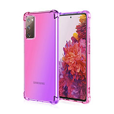 Custodia Silicone Trasparente Ultra Sottile Cover Morbida Sfumato G01 per Samsung Galaxy S20 FE 2022 5G Lavanda