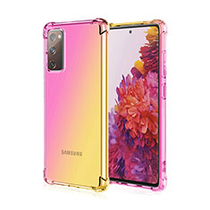 Custodia Silicone Trasparente Ultra Sottile Cover Morbida Sfumato G01 per Samsung Galaxy S20 FE 2022 5G Rosa
