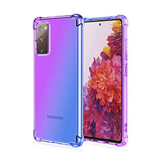 Custodia Silicone Trasparente Ultra Sottile Cover Morbida Sfumato G01 per Samsung Galaxy S20 FE 2022 5G Viola
