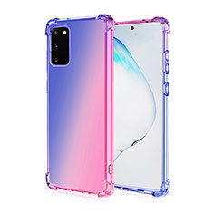 Custodia Silicone Trasparente Ultra Sottile Cover Morbida Sfumato G01 per Samsung Galaxy S20 Multicolore