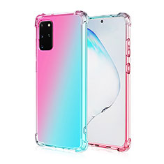 Custodia Silicone Trasparente Ultra Sottile Cover Morbida Sfumato G01 per Samsung Galaxy S20 Plus 5G Multicolore