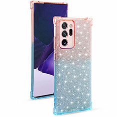 Custodia Silicone Trasparente Ultra Sottile Cover Morbida Sfumato G02 per Samsung Galaxy Note 20 Ultra 5G Rosa
