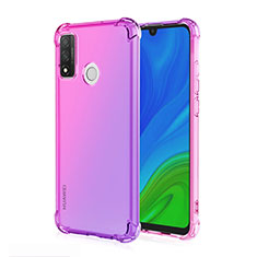 Custodia Silicone Trasparente Ultra Sottile Cover Morbida Sfumato H01 per Huawei P Smart (2020) Rosa