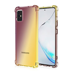 Custodia Silicone Trasparente Ultra Sottile Cover Morbida Sfumato per Samsung Galaxy M40S Marrone