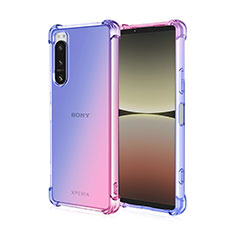 Custodia Silicone Trasparente Ultra Sottile Cover Morbida Sfumato per Sony Xperia 1 II Rosa