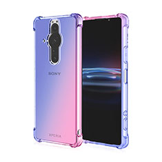 Custodia Silicone Trasparente Ultra Sottile Cover Morbida Sfumato per Sony Xperia PRO-I Rosa