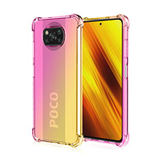 Custodia Silicone Trasparente Ultra Sottile Cover Morbida Sfumato per Xiaomi Poco X3 Pro Rosa