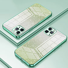Custodia Silicone Trasparente Ultra Sottile Cover Morbida SY1 per Apple iPhone 11 Pro Max Verde