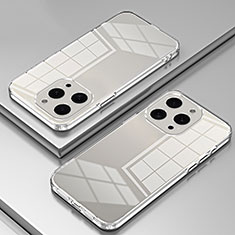 Custodia Silicone Trasparente Ultra Sottile Cover Morbida SY1 per Apple iPhone 15 Pro Chiaro