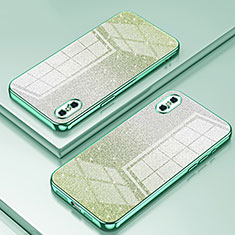 Custodia Silicone Trasparente Ultra Sottile Cover Morbida SY1 per Apple iPhone Xs Max Verde