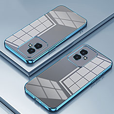 Custodia Silicone Trasparente Ultra Sottile Cover Morbida SY1 per Huawei Honor 100 5G Blu
