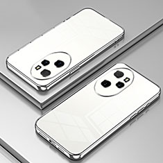 Custodia Silicone Trasparente Ultra Sottile Cover Morbida SY1 per Huawei Honor 100 Pro 5G Argento