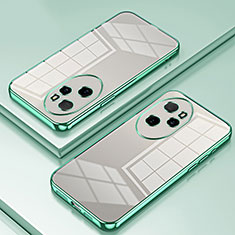 Custodia Silicone Trasparente Ultra Sottile Cover Morbida SY1 per Huawei Honor 100 Pro 5G Verde