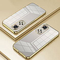 Custodia Silicone Trasparente Ultra Sottile Cover Morbida SY1 per Huawei Honor 50 Pro 5G Oro