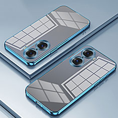 Custodia Silicone Trasparente Ultra Sottile Cover Morbida SY1 per Huawei Honor 60 Pro 5G Blu