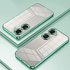Custodia Silicone Trasparente Ultra Sottile Cover Morbida SY1 per Huawei Honor 60 Pro 5G Verde