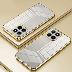 Custodia Silicone Trasparente Ultra Sottile Cover Morbida SY1 per Huawei Honor 70 Lite 5G Oro