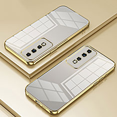 Custodia Silicone Trasparente Ultra Sottile Cover Morbida SY1 per Huawei Honor 80 GT 5G Oro