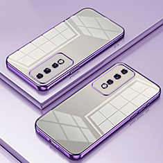 Custodia Silicone Trasparente Ultra Sottile Cover Morbida SY1 per Huawei Honor 80 GT 5G Viola