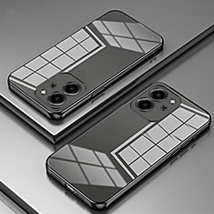 Custodia Silicone Trasparente Ultra Sottile Cover Morbida SY1 per Huawei Honor 80 SE 5G Nero