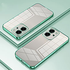 Custodia Silicone Trasparente Ultra Sottile Cover Morbida SY1 per Huawei Honor 80 SE 5G Verde