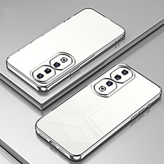 Custodia Silicone Trasparente Ultra Sottile Cover Morbida SY1 per Huawei Honor 90 Pro 5G Argento