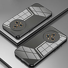 Custodia Silicone Trasparente Ultra Sottile Cover Morbida SY1 per Huawei Honor Magic5 5G Nero