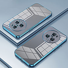 Custodia Silicone Trasparente Ultra Sottile Cover Morbida SY1 per Huawei Honor Magic5 Pro 5G Blu