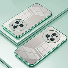 Custodia Silicone Trasparente Ultra Sottile Cover Morbida SY1 per Huawei Honor Magic5 Pro 5G Verde