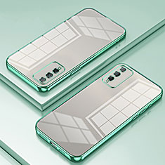Custodia Silicone Trasparente Ultra Sottile Cover Morbida SY1 per Huawei Honor Play4T Pro Verde