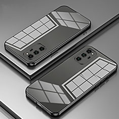 Custodia Silicone Trasparente Ultra Sottile Cover Morbida SY1 per Huawei Honor V30 Pro 5G Nero