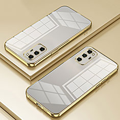 Custodia Silicone Trasparente Ultra Sottile Cover Morbida SY1 per Huawei Honor V30 Pro 5G Oro