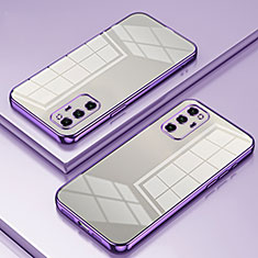 Custodia Silicone Trasparente Ultra Sottile Cover Morbida SY1 per Huawei Honor V30 Pro 5G Viola