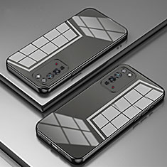 Custodia Silicone Trasparente Ultra Sottile Cover Morbida SY1 per Huawei Honor X10 5G Nero