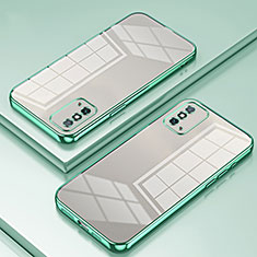 Custodia Silicone Trasparente Ultra Sottile Cover Morbida SY1 per Huawei Honor X10 Max 5G Verde