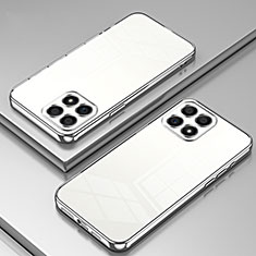 Custodia Silicone Trasparente Ultra Sottile Cover Morbida SY1 per Huawei Honor X30i Argento