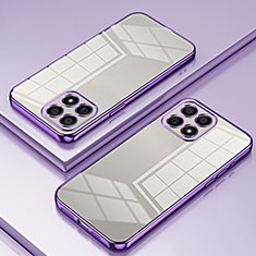 Custodia Silicone Trasparente Ultra Sottile Cover Morbida SY1 per Huawei Honor X30i Viola