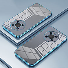Custodia Silicone Trasparente Ultra Sottile Cover Morbida SY1 per Huawei Mate 40 Blu