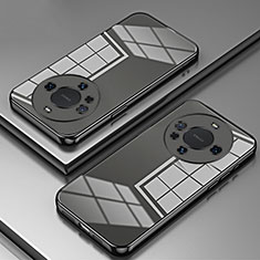 Custodia Silicone Trasparente Ultra Sottile Cover Morbida SY1 per Huawei Mate 40 Pro+ Plus Nero