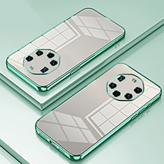 Custodia Silicone Trasparente Ultra Sottile Cover Morbida SY1 per Huawei Mate 40 RS Verde
