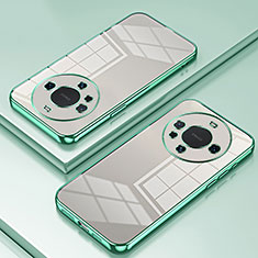 Custodia Silicone Trasparente Ultra Sottile Cover Morbida SY1 per Huawei Mate 60 Verde